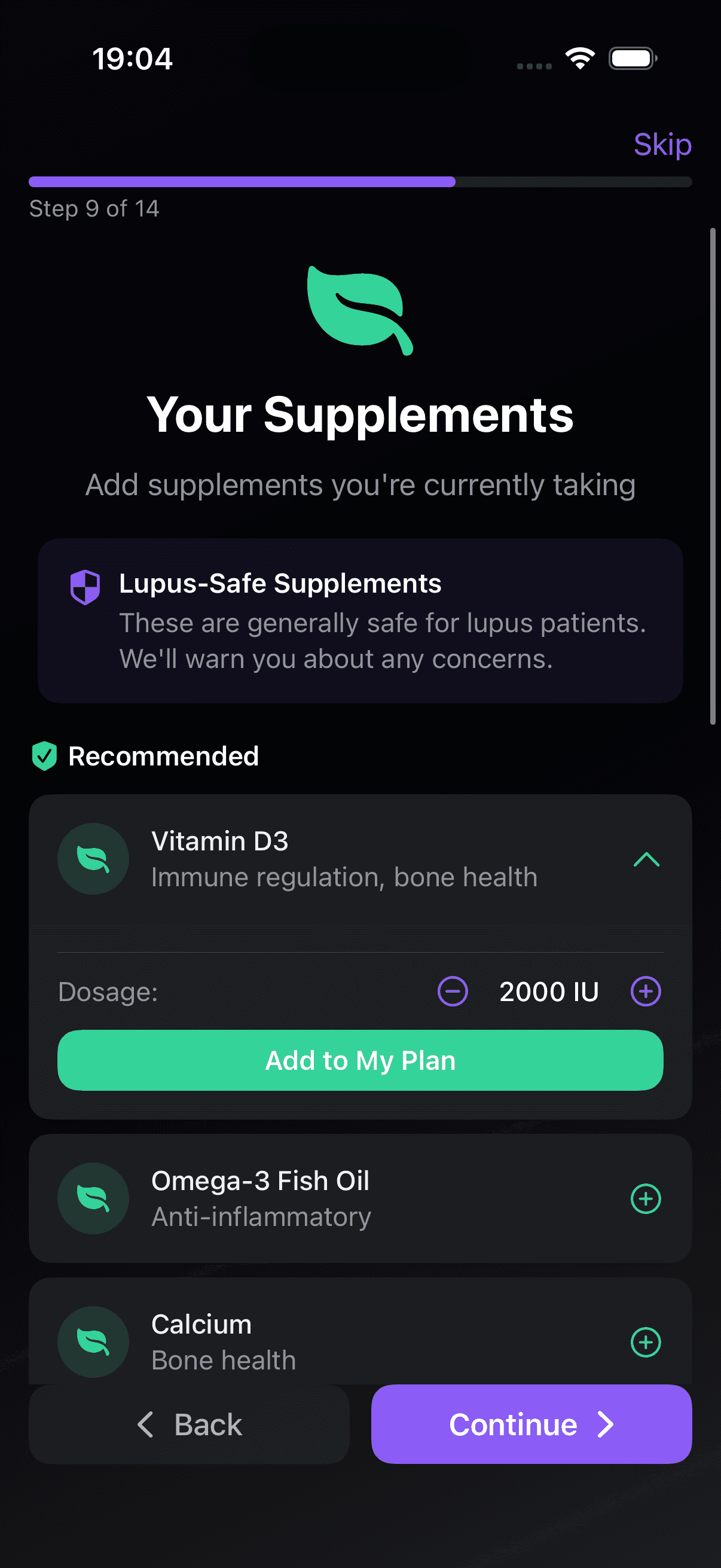 Lupus-safe supplement recommendations with dosage guidance